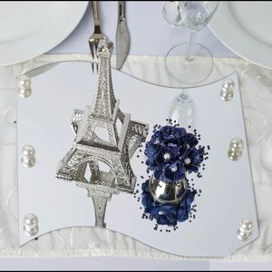 Set of 2- 12" Wave Glass Mirror